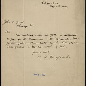 a page of handwritten text