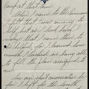 a page of handwritten text