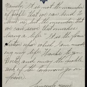 a page of handwritten text