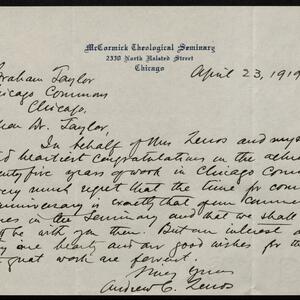 a page of handwritten text