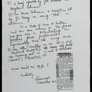 a page of handwritten text