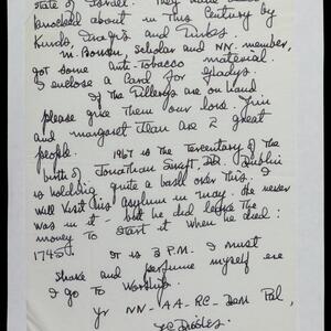 a page of handwritten text