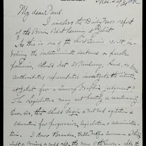 a page of handwritten text