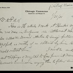 a page of handwritten text