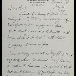 a page of handwritten text