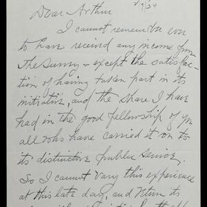 a page of handwritten text