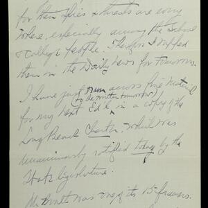 a page of handwritten text