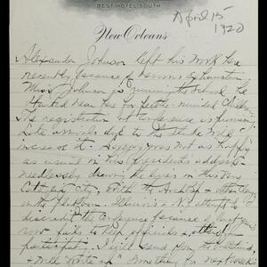 a page of handwritten text