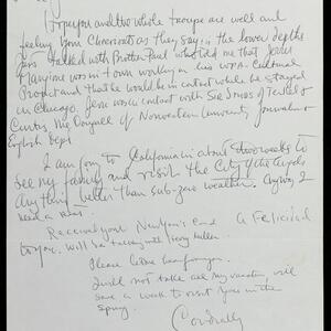 a page of handwritten text