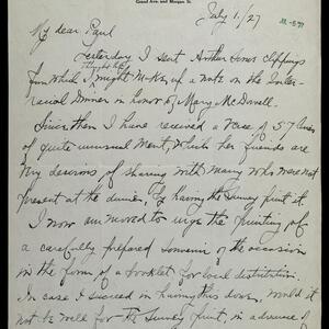 a page of handwritten text