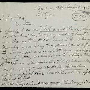 a page of handwritten text