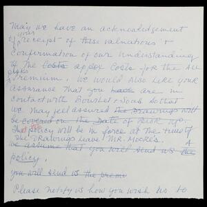a page of handwritten text