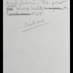 a page of handwritten text