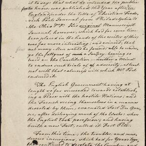 a page of handwritten text