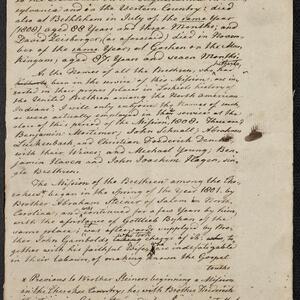 a page of handwritten text