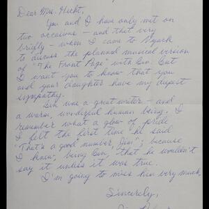 a page of handwritten text