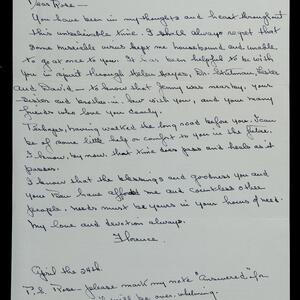 a page of handwritten text