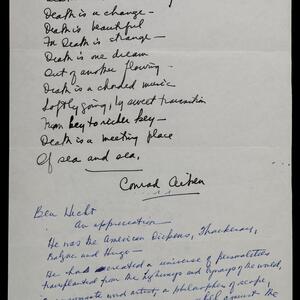 a page of handwritten text