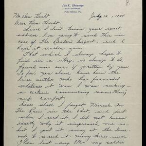 a page of handwritten text