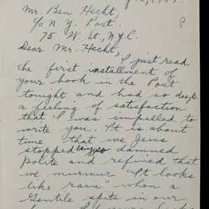 a page of handwritten text