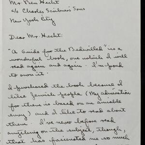 a page of handwritten text