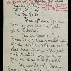 a page of handwritten text