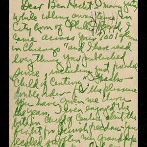 a page of handwritten text