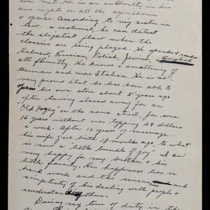 a page of handwritten text