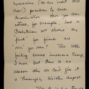 a page of handwritten text