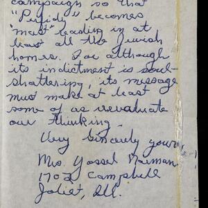 a page of handwritten text