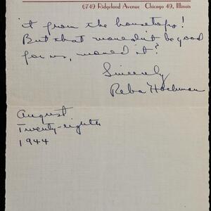 a page of handwritten text