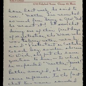 a page of handwritten text