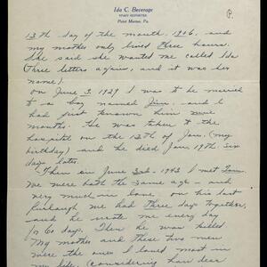 a page of handwritten text