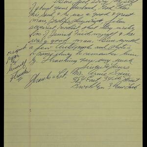 a page of handwritten text