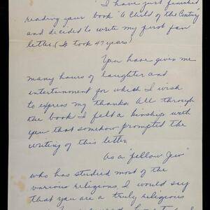 a page of handwritten text