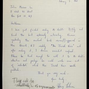 a page of handwritten text