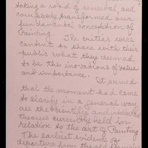 a page of handwritten text