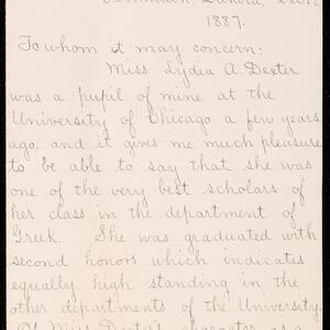 a page of handwritten text