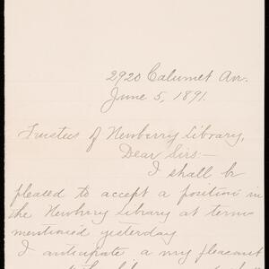 a page of handwritten text