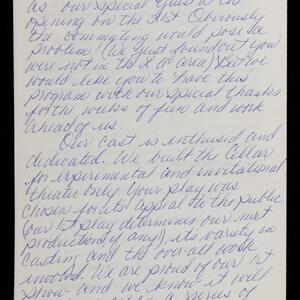 a page of handwritten text