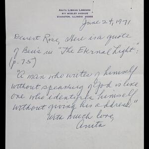 a page of handwritten text