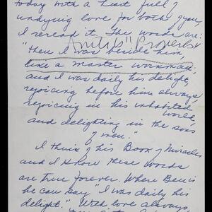 a page of handwritten text