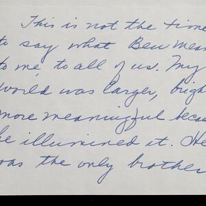 a page of handwritten text