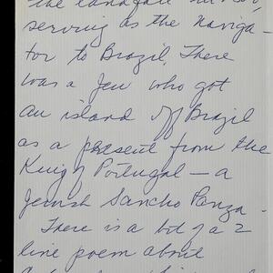 a page of handwritten text