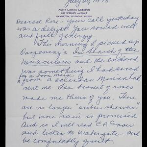 a page of handwritten text