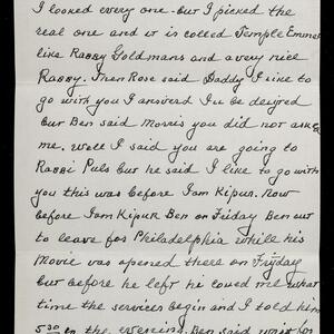 a page of handwritten text