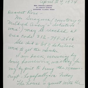 a page of handwritten text