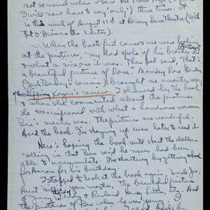 a page of handwritten text