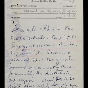 a page of handwritten text