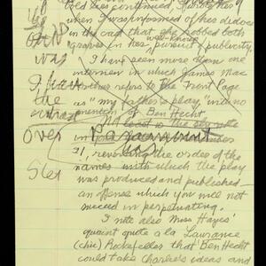 a page of handwritten text